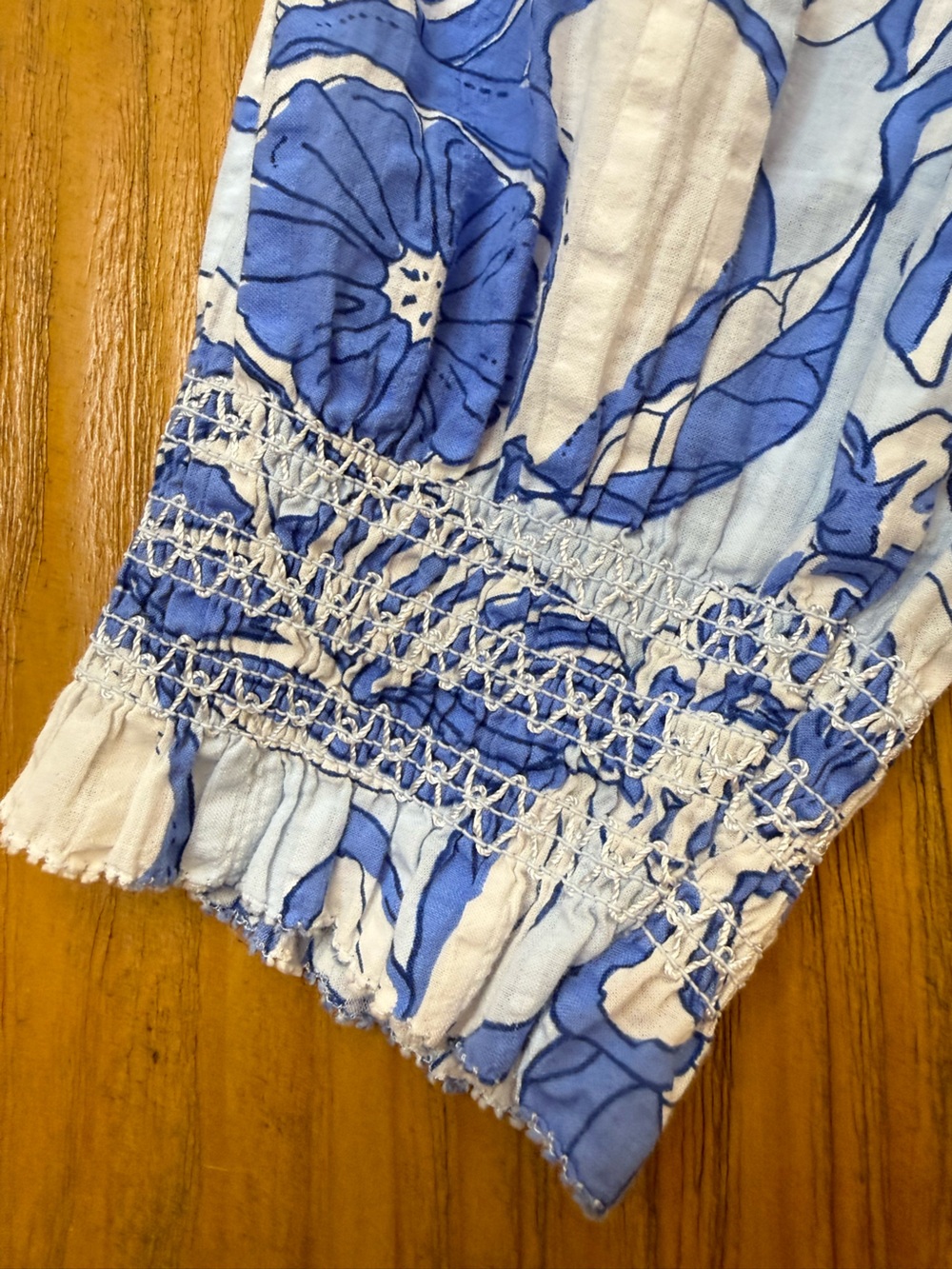 Vineyard Vines Painted Palm Beach Ruffle Blouse Top Medium - Picture 4 of 9